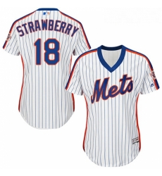 Womens Majestic New York Mets 18 Darryl Strawberry Replica White Alternate Cool Base MLB Jersey