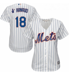 Womens Majestic New York Mets 18 Travis dArnaud Authentic White Home Cool Base MLB Jersey