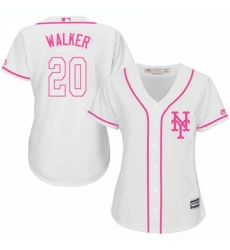 Womens Majestic New York Mets 20 Neil Walker Authentic White Fashion Cool Base MLB Jersey