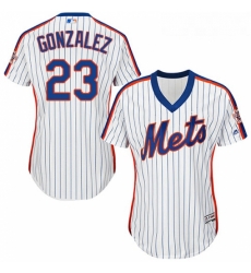 Womens Majestic New York Mets 23 Adrian Gonzalez Authentic White Alternate Cool Base MLB Jersey 