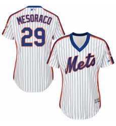 Womens Majestic New York Mets 29 Devin Mesoraco Authentic White Alternate Cool Base MLB Jersey 