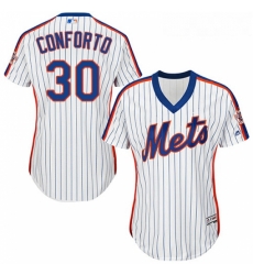 Womens Majestic New York Mets 30 Michael Conforto Authentic White Alternate Cool Base MLB Jersey