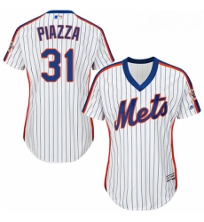 Womens Majestic New York Mets 31 Mike Piazza Authentic White Alternate Cool Base MLB Jersey