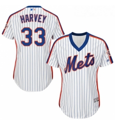 Womens Majestic New York Mets 33 Matt Harvey Authentic White Alternate Cool Base MLB Jersey