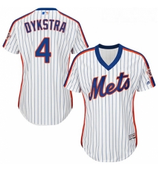 Womens Majestic New York Mets 4 Lenny Dykstra Authentic White Alternate Cool Base MLB Jersey