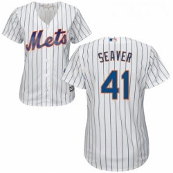 Womens Majestic New York Mets 41 Tom Seaver Authentic White Home Cool Base MLB Jersey