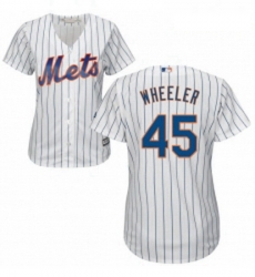 Womens Majestic New York Mets 45 Zack Wheeler Replica White Home Cool Base MLB Jersey