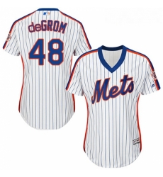 Womens Majestic New York Mets 48 Jacob deGrom Replica White Alternate Cool Base MLB Jersey