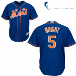 Womens Majestic New York Mets 5 David Wright Replica Blue MLB Jersey