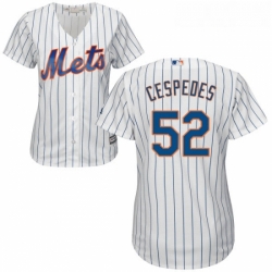 Womens Majestic New York Mets 52 Yoenis Cespedes Authentic White Home Cool Base MLB Jersey