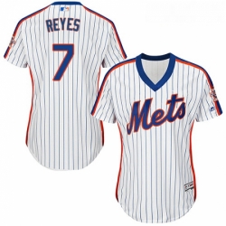 Womens Majestic New York Mets 7 Jose Reyes Replica White Alternate Cool Base MLB Jersey