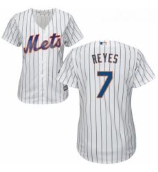 Womens Majestic New York Mets 7 Jose Reyes Replica White Home Cool Base MLB Jersey