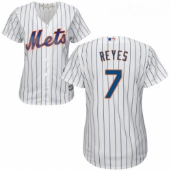 Womens Majestic New York Mets 7 Jose Reyes Replica White Home Cool Base MLB Jersey