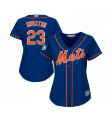 Womens New York Mets 23 Keon Broxton Authentic Royal Blue Alternate Home Cool Base Baseball Jersey 