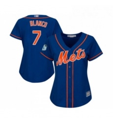 Womens New York Mets 7 Gregor Blanco Authentic Royal Blue Alternate Home Cool Base Baseball Jersey 