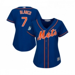 Womens New York Mets 7 Gregor Blanco Authentic Royal Blue Alternate Home Cool Base Baseball Jersey 