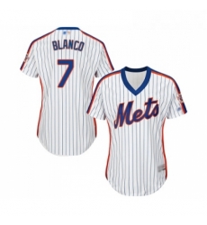Womens New York Mets 7 Gregor Blanco Authentic White Alternate Cool Base Baseball Jersey 