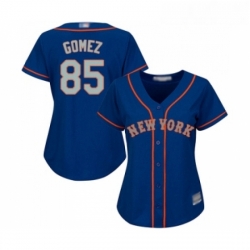 Womens New York Mets 85 Carlos Gomez Authentic Royal Blue Alternate Road Cool Base Baseball Jersey 
