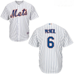 Mets #6 Jeff McNeil White 28Blue Strip Cool Base Stitched Youth Baseball Jersey