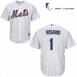 Youth Majestic New York Mets 1 Amed Rosario Authentic White Home Cool Base MLB Jersey 