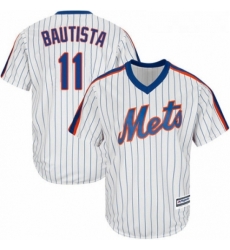 Youth Majestic New York Mets 11 Jose Bautista Authentic White Alternate Cool Base MLB Jersey 