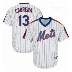 Youth Majestic New York Mets 13 Asdrubal Cabrera Replica White Alternate Cool Base MLB Jersey