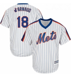 Youth Majestic New York Mets 18 Travis dArnaud Authentic White Alternate Cool Base MLB Jersey
