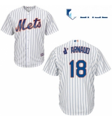 Youth Majestic New York Mets 18 Travis dArnaud Replica White Home Cool Base MLB Jersey