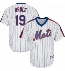 Youth Majestic New York Mets 19 Jay Bruce Replica White Alternate Cool Base MLB Jersey 
