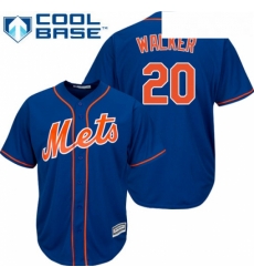 Youth Majestic New York Mets 20 Neil Walker Replica Royal Blue Alternate Home Cool Base MLB Jersey
