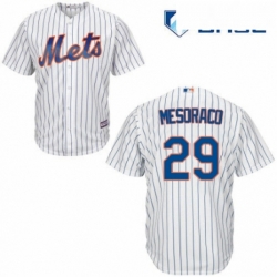 Youth Majestic New York Mets 29 Devin Mesoraco Authentic White Home Cool Base MLB Jersey 