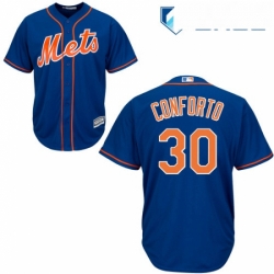 Youth Majestic New York Mets 30 Michael Conforto Replica Royal Blue Alternate Home Cool Base MLB Jersey