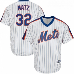 Youth Majestic New York Mets 32 Steven Matz Replica White Alternate Cool Base MLB Jersey