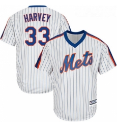 Youth Majestic New York Mets 33 Matt Harvey Authentic White Alternate Cool Base MLB Jersey