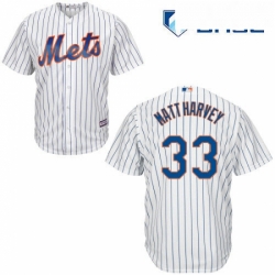 Youth Majestic New York Mets 33 Matt Harvey Authentic White Home Cool Base MLB Jersey