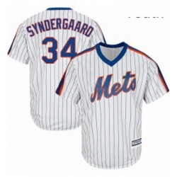 Youth Majestic New York Mets 34 Noah Syndergaard Authentic White Alternate Cool Base MLB Jersey