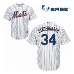 Youth Majestic New York Mets 34 Noah Syndergaard Replica White Home Cool Base MLB Jersey