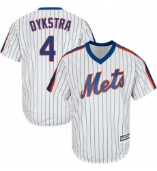 Youth Majestic New York Mets 4 Lenny Dykstra Authentic White Alternate Cool Base MLB Jersey