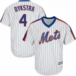 Youth Majestic New York Mets 4 Lenny Dykstra Replica White Alternate Cool Base MLB Jersey