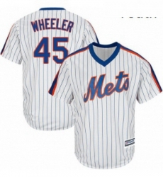 Youth Majestic New York Mets 45 Zack Wheeler Replica White Alternate Cool Base MLB Jersey