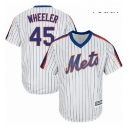 Youth Majestic New York Mets 45 Zack Wheeler Replica White Alternate Cool Base MLB Jersey