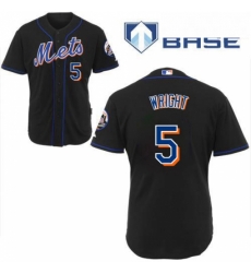 Youth Majestic New York Mets 5 David Wright Authentic Black Cool Base MLB Jersey
