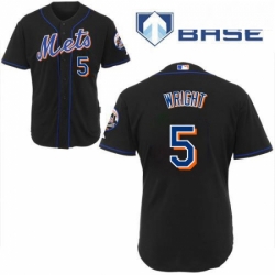 Youth Majestic New York Mets 5 David Wright Authentic Black Cool Base MLB Jersey