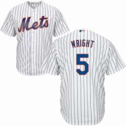 Youth Majestic New York Mets 5 David Wright Replica White Home Cool Base MLB Jersey