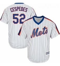 Youth Majestic New York Mets 52 Yoenis Cespedes Authentic White Alternate Cool Base MLB Jersey
