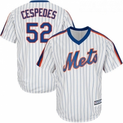 Youth Majestic New York Mets 52 Yoenis Cespedes Authentic White Alternate Cool Base MLB Jersey