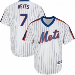Youth Majestic New York Mets 7 Jose Reyes Authentic White Alternate Cool Base MLB Jersey
