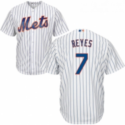 Youth Majestic New York Mets 7 Jose Reyes Authentic White Home Cool Base MLB Jersey
