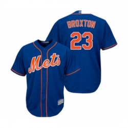 Youth New York Mets 23 Keon Broxton Authentic Royal Blue Alternate Home Cool Base Baseball Jersey 