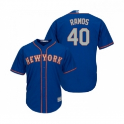Youth New York Mets 40 Wilson Ramos Authentic Royal Blue Alternate Road Cool Base Baseball Jersey 